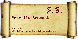 Petrilla Benedek névjegykártya